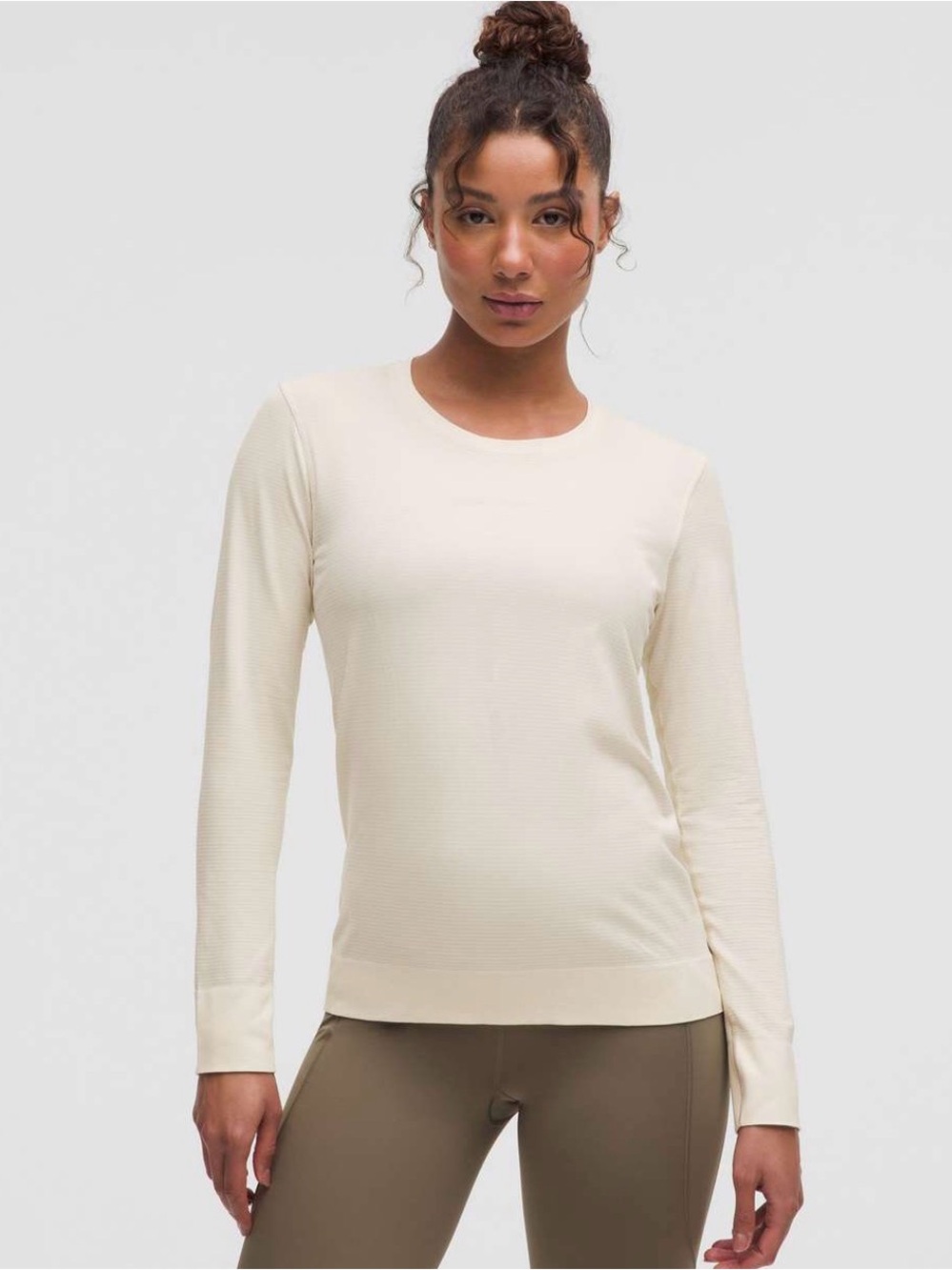 lululemon athletica Cream Long-Sleeve Crew Top